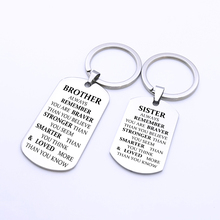 Custom Engraved REMEMBER YOU ARE BRAVE Keyring Titanium Steel Keychain For Boy Girl Friend Brother Sister Gift Key Fob Trinket 2024 - buy cheap