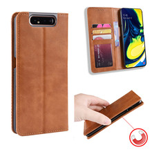 For Samsung Galaxy A80 Case Luxury Flip PU Leather Wallet Magnetic Adsorption Case For Samsung A90 A805F SM-A805F Phone Bags 2024 - buy cheap