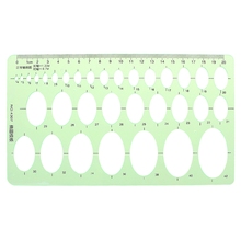 Green Plastic Oval Geometric Template Ruler Stencil Measuring Tools Students Hot Template Ruler 2024 - buy cheap