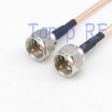 20 polegadas F plugue macho para F plugue macho conector do adaptador RF 50 CM Pigtail jumper de cabo coaxial RG316 cabo de extensão cabo 2024 - compre barato