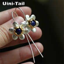 Uini-Tail hot new 925 sterling silver Thailand Chiang Mai brushed small fresh flower earrings fashion temperament jewelry GN949 2024 - buy cheap