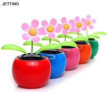  1pcs Plastic Crafts Home Car Flowerpot Solar Power Flip Flap Flower Plant Swing Auto Dance Toy Car Styling Decor Ornaments 2024 - buy cheap