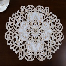 Free Shipping Hollow Round Embroidered Coffee Mat Dinning Place Table Clothes Blanket Cover Cup Pad Gift Wedding Antependium 2024 - buy cheap