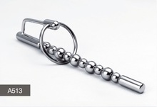 Medical stainless steel  Male chastity urethral beads vibrating penis plug dilator insert sex toys A513 2024 - buy cheap