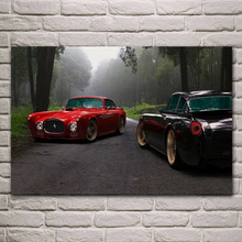 classic oldtimres graceful sports cars fabric posters on the wall picture home art living room decoration KB940 2024 - buy cheap