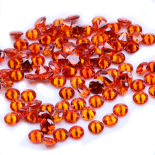 1000 piezas AAAAA + 0,8-4mm piedra CZ cuentas de corte redondo Color naranja Zirconia cúbica gemas sintéticas para joyería 2024 - compra barato