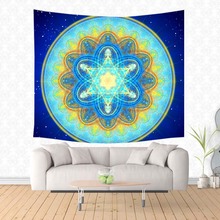 Merkaba Hexagram Star Polyester Rectangle Tapestry DIY Wall Hanging Carpet Throw Yoga Mat Picnic Rug Home Bedroom Decoration 2024 - buy cheap