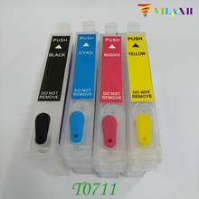 vilaxh T0711 Refillable Ink cartridge For Epson T0711 Stylus D78 D92 D120 SX210 SX215 SX100 SX200 DX4000 DX4050 DX4400 DX4450 2024 - buy cheap