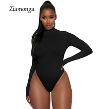 Ziamonga-monos básicos de cuello alto para mujer, Body femenino de Celmia, monos sexys, Blusa de manga larga, mono ajustado 2019 2024 - compra barato