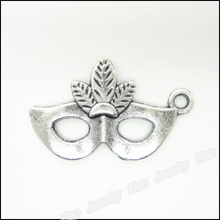 100pcs Vintage Charms Mask Pendant Tibetan silver Zinc Alloy Fit Bracelet Necklace DIY Metal Jewelry Findings 2024 - buy cheap