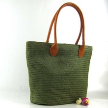 Japanese and Korean style women's shoulder beach paper woven bag handmade grass woven handbag holiday bag 2024 - buy cheap