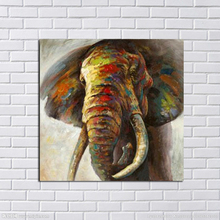 Free Shipping Large Canvas Art Cheap 100% Hand painted Abstract Elephant Oil Painting Modern Living Room Wall Decor no Framed 2024 - buy cheap
