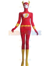 Hot Sale The Flash Superhero Costume Red Spandex Halloween Cosplay Flash Costumes fullbody zentai suit free shipping 2024 - buy cheap