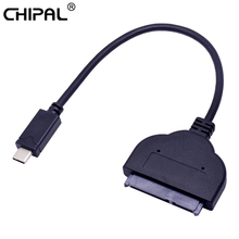 CHIPAL-Cable USB 3,1 tipo C a SATA 3,0, convertidor de USB-C tipo C a Serial ATA III, 7 + 15, 22 Pines, para Macbook Phone, 2,5 ", HDD SSD 2024 - compra barato