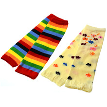 Детские носки, оригинальные защитные Детские гетры до колена для мальчиков, полосатые радужные леггинсы, Плотные Цветочные Детские носки для малышей 2024 - купить недорого