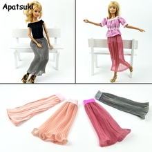 Elegant Lady Chiffon Pleated Midi Skirt For Barbie Dolls Clothes Outfits For 1/6 BJD Dolls Accessories Kids Toy 2024 - buy cheap