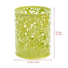 Hollow Flower Brush Storage Pen Pencil Pot Holder Container Desk Organizer Metal 2024 - buy cheap