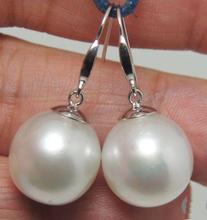 14k/20 WHITE Gold Huge Perfect round AAA+ 16mm white South Sea Shell Pearl Earrings 2024 - buy cheap