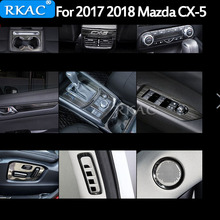 Rkac painel de controle do centro de engrenagens, adesivo de aço inoxidável para capa do painel de mudança de marcha para mazda 2017 2018 2024 - compre barato