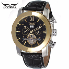 New Original JARAGAR Watch Automatic Mechanical Watches Leather Tourbillon Flywheel Mens wristwatch relogio masculinos Watch Box 2024 - buy cheap