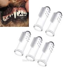 5Pcs/Lot Super Soft Pet Finger Toothbrush Teddy Dog Brush Addition Bad Breath Tartar Teeth Care Dog Cat Cleaning Supplies 2024 - buy cheap