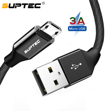 Кабель Micro USB SUPTEC 3A, нейлоновый провод, кабель для быстрой зарядки и синхронизации данных для Android, Samsung, S7, S6, Xiaomi, Huawei, Microusb, зарядный кабель 2024 - купить недорого