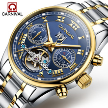 Tourbillon Automatic Watch Men Luxury Mechanical Watches Stainless Steel Waterproof Wristwatch reloj hombre 2024 - buy cheap