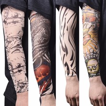 Arm Warmer Skins Proteive Nylon Stretchy Fake Temporary Tattoo Sleeves Designs Body Arm Stockings Tatoos Cool Men Women Tattoo 2024 - buy cheap