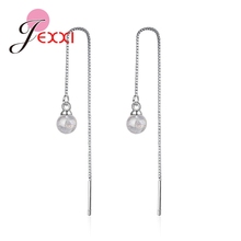 Long Chain Minimalism Exquisite Dainty Fashionable 925 Sterling Silver Drop Earrings For Women Party Accessories 2024 - buy cheap