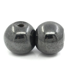 Magnetic Hematite Beads Round Gunmetal About 10mm( 3/8") Dia, Hole: Approx 1.9mm, 8 PCs 2024 - buy cheap