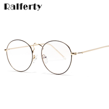 Ralferty Round Glasses Frame Transparent Eyeglasses Clear Glasses Myopia Optical 2019 Points Zero Spectacle Frame Eyewear W3313 2024 - buy cheap