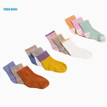 Tukla Babe Baby Socks 0-5 Year Splice Cotton Kids Children Socks 3 Pairs Pack 2024 - buy cheap