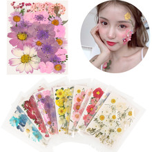 Fashion Pressed Flower Temporary tattoo Face Sticker Makeup Mixed Organic Natural Real Dried Flowers DIY Art Floral Face Decors 2024 - buy cheap