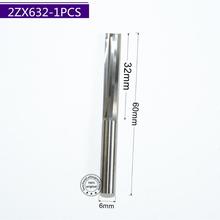 6mm*32mm,1pcs,Free shipping 2 Straight flutes end mill,CNC machine milling Cutter,Solid carbide wood tool,PVC,MDF,Acrylic,wood 2024 - buy cheap