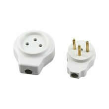 1Pair Israel 3 Pin AC Electrical Power Rewireable Plug Male Female Socket Outlet Adaptor Adapter Wire Extension Cord Connector 2024 - buy cheap