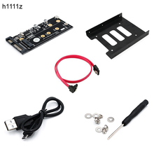 M.2 USB SATA адаптер SATA подключения по шине CAN NGFF M.2 ключ B SATA 2,5 с USB 2,0 и 3,5 HDD кронштейн адаптер ужасов для 2230-2280 M2 SSD 2024 - купить недорого