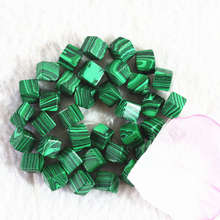 Hot sale artificial green malachite stone 8mm diagonal cube shape jewelry loose beads jewelry making 15inch B369 2024 - buy cheap