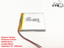 5pcs/lot Good Qulity 3.7V,1000mAH,384448 Polymer lithium ion / Li-ion battery for TOY,POWER BANK,GPS,mp3,mp4 2024 - buy cheap