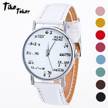 TIke Toker,Math formula Watch women Fashion Girls Function Leather Band Analog Quartz Wristwatches Ladies Watches Children watch 2024 - buy cheap