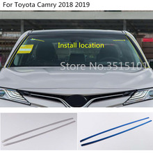 Parabrisas delantero de acero inoxidable para coche, embellecedor de marco de columna de cristal para ventana de Toyota New Camry XV70 2017 2018 2019 2020 2024 - compra barato