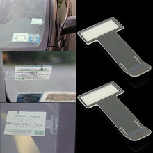 1 PCS Car Vehicle Parking Ticket Permit Holder Clip Sticker Windscreen Window Fastener Stickers Kit Car Accessories 2024 - buy cheap