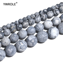Natural Dull Polish Map Jaspers Matte Stone Beads For Jewelry Making DIY Bracelet Necklace 4/6/8/10 mm Strand 15''Wholesale Lots 2024 - buy cheap