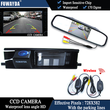 FUWAYDA Беспроводная цветная CCD Автомобильная камера заднего вида для Toyota RAV4 RAV-4 + 4,3 дюймовый монитор для зеркала заднего вида HD водонепроницаемый 2024 - купить недорого