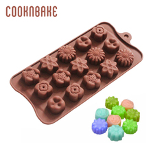 15 Holes Silicone Chocolate Mold Ice Cube Tray Mold DIY Baking Tool pastry mould with 5 kinds of Flower 2024 - buy cheap