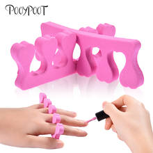 Pooypoot 2Pcs/Set Soft Foam Sponge Finger Toe Separator Pink Nails Form Spacer Dividers Manicure Pedicure Nail Art UV Gel Tools 2024 - buy cheap