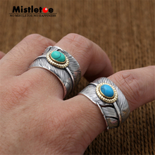 Anillo de pluma de águila india, locomotora Punk Vintage, 100% Plata de Ley 925 auténtica, joyería de moda para hombres y mujeres 2024 - compra barato