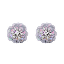 New arrival women stud earrings cute flower crystal European and American style sweet earrings for women 2024 - buy cheap