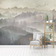 Mountain peaks artistic conception TV background wall professional production murals wholesale wallpaper mural poster photo wall 2024 - buy cheap