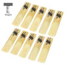 Tooyful High Quality 10Pcs bE Premium Cane Alto Saxophone Reeds Strength 2.5 Bamboo Sax Reeds Woodwind Musical Instrument Parts 2024 - купить недорого