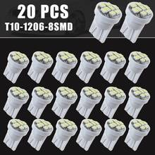 20PCS Car T10 LED 8SMD Side Wedge White Light Bulb W5W 194 168 2825 501 192 158 2024 - buy cheap